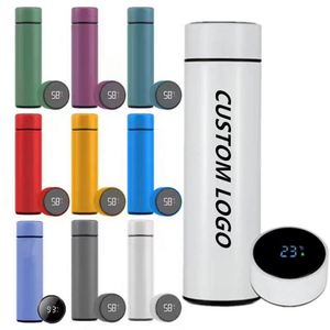 Thermos personnalisé avec logo, 500 ml, gourde isotherme, bouteille d'eau de voyage en acier inoxydable, bouteille d'eau intelligente - Product Image 1