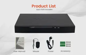 Real Time Recording Security Network Video Recorder IP Nvr 16ch CCTV 4K PoE 16 Channel Nvr