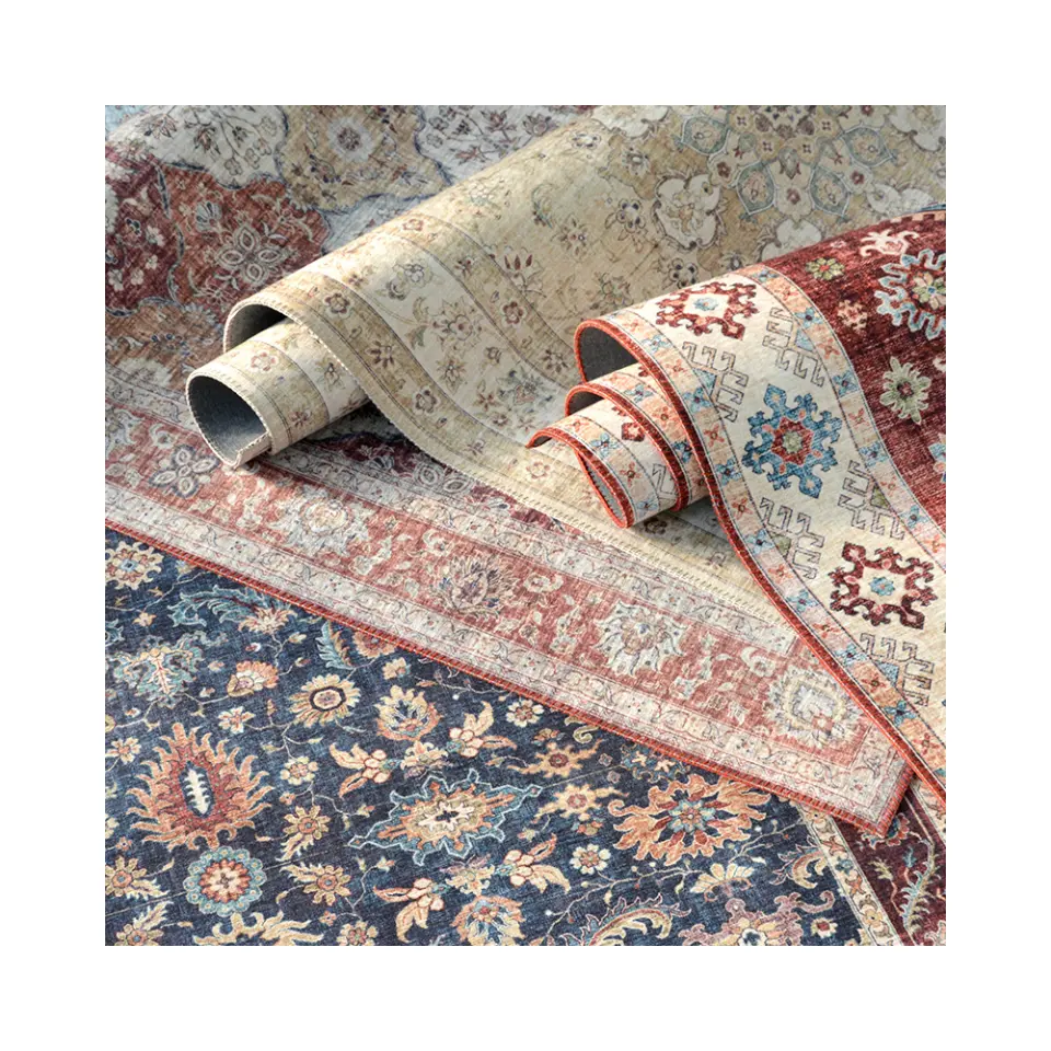 Chenille 3D gedruckt persischen benutzer definierten niedrigen Preis Teppiche und Teppiche Retro orientalische Boden teppiche Teppich Tür matte Maschine gemacht Türkei Matte