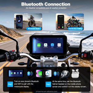 5.5 Inches Wireless CarPlay Android Auto1080P Camera Navigation <b>Portable</b> BT WIFI Motorcycle Navigation Screen - Product Image 2