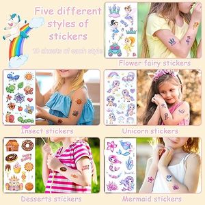 380 styles de Partywind lumineux enfants tatouages sirène dinosaure espace Pirate - Product Image 2