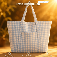 Sac de shopping promotionnel, durable, grande capacité, écologique, sans BPA, sac de plage extra-large, sac fourre-tout en lin rayé personnalisé