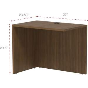 Alera VA353624WA Série Valencia 35 pouces. X 23-5/8 pouces X 29-1/2 pouces Bureaux de direction modernes en noyer, réversibles, avec coque de retour/pont - Product Image 2