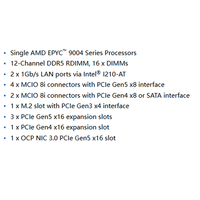 Carte mère de serveur E-ATX MZ33-CP0 avec un seul socket AMD LGA 6096 (Socket SP5), prise en charge DDR5