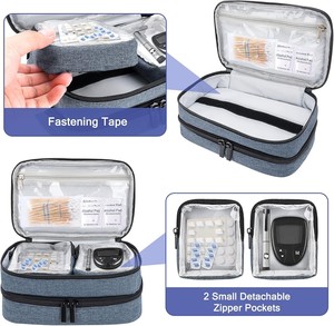 Bolsa de Medicamentos, Estuche Refrigerante para Insulina, Estuche de Viaje de Doble Capa para Diabéticos u Otros Accesorios para el Cuidado de la Diabetes - Product Image 3