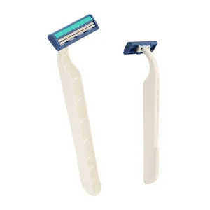 Biodegradable hoja 2 bajo carbono maquinilla de afeitar desechable respetuoso del medio ambiente de seguro y la naturaleza maquinilla de afeitar