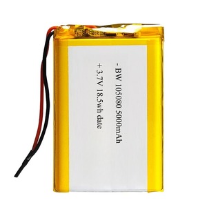 Batería de Litio Polímero de 5000 mAh con Certificación CE ROHS, Batería Recargable de Iones de Litio 105080 de 3.7 V para Electrónica de Consumo - Product Image 1