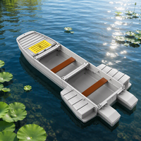 Bateau Modulaire Pliant 3 Personnes en PE, Bacs de Flottation Épaissis et Renforcés, Haute Maniabilité, Écologique et Recyclable, Idéal pour la Patrouille
