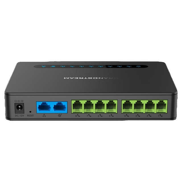Grandstream HT818 Analog 8-Port FXS VoIP Gateway with Gigabit NAT Router POE Wi-Fi GSM Network Connectivity for IP Phone Systems