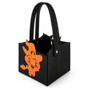 Cesto Porta Caramelle Nero con Design Personalizzato a Zucca di Halloween, Borsa in Feltro <span class=keywords><strong>per</strong></span> Bambini <span class=keywords><strong>per</strong></span> il Trick or Treat - Product Image 1