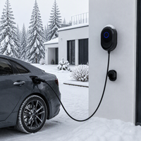 Borne de recharge murale intelligente pour VE Type 2 7kW 11kW 22kW avec contrôle à distance via application mobile, Fourniture OEM