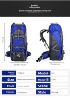 Nouveau sac à dos imperméable pour femmes en polyester pour la randonnée et les voyages, grande capacité 60L, design élégant pour les aventures en camping