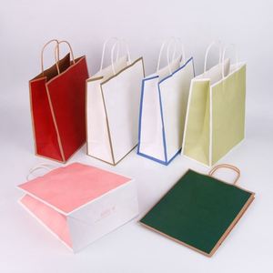 Bolsas de Papel Kraft de Lujo Personalizadas y Reciclables para Llevar Chocolate, con Asa de Papel, para Promoción en Supermercados, Tamaño Completo - Product Image 3