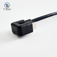 Câble USB Type-C en forme de U à angle de 180 degrés en PVC pour la charge et la synchronisation des données des téléphones mobiles, personnalisable