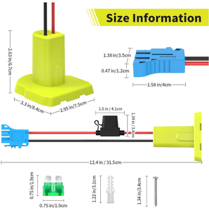 Cho Power Wheel Battery Adapter Tương thích với Ryobi 18V Pin tương thích với <span class=keywords><strong>PEG</strong></span> <span class=keywords><strong>perego</strong></span> Ride-on xe ô tô - Product Image 2
