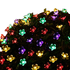 โคมไฟ LED พลังงานแสงอาทิตย์ ไฟประดับดอกไม้บาน IP65 พลาสติกกันน้ำ สำหรับสวนกลางแจ้ง - Product Image 1