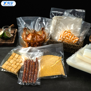 Sacs sous vide transparents en maille PA en gros, sacs d'emballage réutilisables en plastique gaufré pour saucisses, fromages, fruits, légumes, sandwichs - Product Image 1