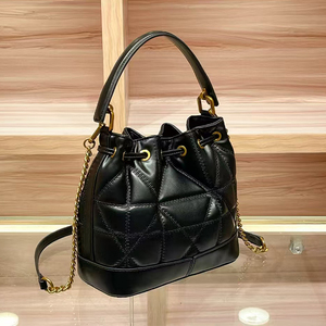 2027 Vintage Fashion PU Crossbody Bucket Bag for <b>Women</b> High Quality <b>Handbag</b> with <b>Small</b> Chain Senior Sense Factory OEM&ODM - Product Image 1