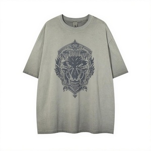 Street Style T-shirt en coton pour hommes T-shirt graphique Hip Hop imprimé personnalisé T-shirt pour hommes - Product Image 1