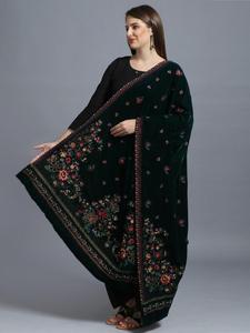 Designer Velvet Embroidery <b>Shawls</b> - Product Image 2