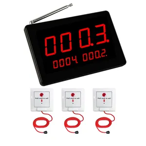 Easy to Use Nurse call system hospital wireless service device LED Number Display with Push Button for Bathroom Toilet