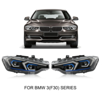 Feux avant à LED de style OEM 12V 6000K pour F30/F35 Série 3 2013-2018 DRL Nouveau boîtier noir