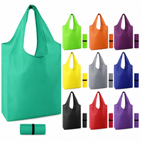 Sac de courses pliable en polyester, réutilisable, écologique, grand format, imperméable 300D, avec logo personnalisé, vente en gros
