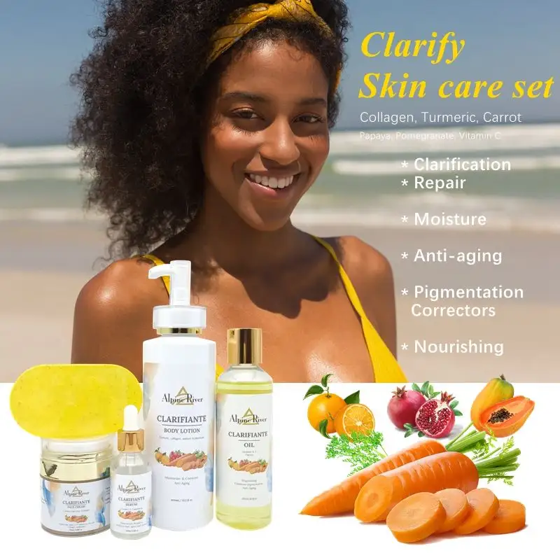Organic Carrot Anti-aging Skin Care Product Stain Correction, Freckle Removal, Pore Contraction and Blackhead Skin Care Set