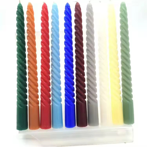 Colorful Twisted Spiral Scented Cotton <b>Wick</b> Taper <b>Candles</b> Spiral <b>Candle</b> for Birthday Party Decoration - Product Image 4