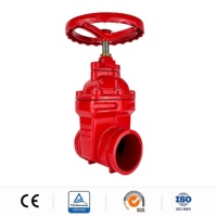 Vanne à opercule en fonte ductile rainurée PN63 à poignée manuelle, tige non montante, 4 pouces, PN16, pour système d'extinction d'incendie, zéro fuite, siège résilient