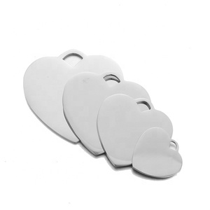 Yiwu aceon thép không gỉ thiết kế thương hiệu thời trang hình dạng cá nhân trống dập trống đồ trang sức kích thước khác nhau Peach Heart Dog Tag - Product Image 2