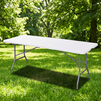 Rechteckiger Moderner Esstisch Catering Bankett Picknick Klappbarer Kunststofftisch für Außenbereich Wohnzimmer Möbel Tisch