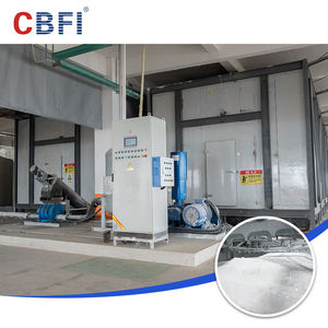 Mesin Pembuat Es Serpih Industri CBFI Sistem Penggaruk Es Otomatis Mesin Gear Kapasitas 40 Ton Pompa Motor untuk Perikanan Beton - Product Image 4