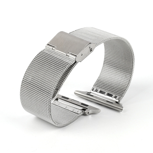 Bracelets en maille pour Apple Watch Series 7 6 <span class=keywords><strong>SE</strong></span> 5 4 3 2 1, boucle de bracelet en acier inoxydable pour 38 42 40 44 41 45 mm - Product Image 2
