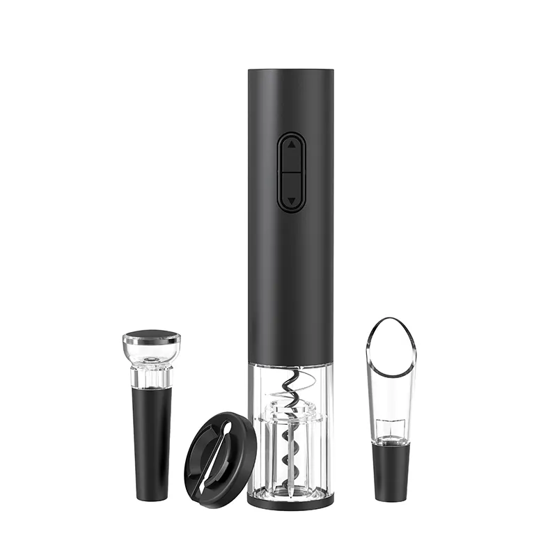 New Gift One Touch Corkscrew Bottle Opener Kit Automatic Electric Wine Opener Set Tinfoil knife wine pour suction vacuum plug