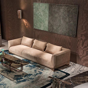 <span class=keywords><strong>Canapé</strong></span> italien classique de luxe en cuir et tissu, directement de l'usine, ensemble de meubles de luxe pour la maison - Product Image 5