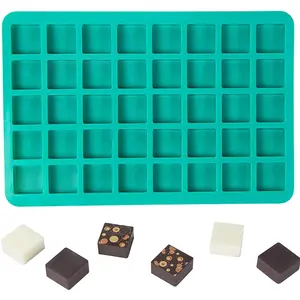 Moldes de silicone para doces, forma de silicone para doces com 40 espaços, moldes de cozimento para caramel caseiro, doces duras, chocolate de truffle