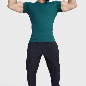 Wholesale Custom Sublimation <b>Men</b> Shorts Sleeve <b>Compression</b> <b>Shirt</b> New Polyester Spandex Quick Athletic <b>Compression</b> <b>Shirts</b> - Product Image 4