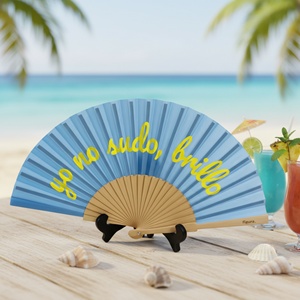 Nuevo Abanico Plegable de Bambú Personalizado al por Mayor para Bodas, Artesanía de Bambú de Alta Calidad para Sublimación, Ideal para Fiestas - Product Image 2