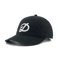 Casquette de baseball unisexe à 6 panneaux en polyester/coton, avec logo brodé personnalisé sur le devant, style ethnique sportif, motif feuille/lettre