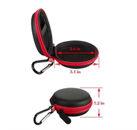 Vente en gros de mini étui rigide à mousqueton avec logo personnalisé étui pour écouteurs sans fil casque d'écoute étui EVA étui pour écouteurs étui à fermeture éclair