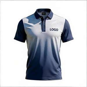 เสื้อโปโลบอสกอล์ฟคุณภาพสูง ปักโลโก้ตามสั่ง ยูนิเซ็กซ์ ผ้าฝ้ายเรียบ สีดำ เสื้อโปโลผู้ชายแบบกำหนดเองสำหรับธุรกิจ - Product Image 2