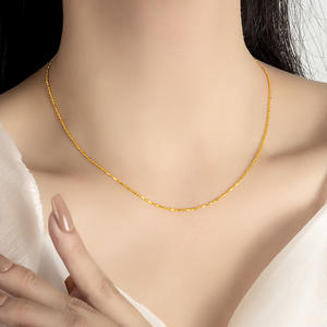 Classico 925 Sterling Silver lucente blocco quadrato catena collana <span class=keywords><strong>Abella</strong></span> catena gioielli per donna ragazza - Product Image 3