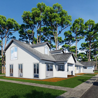 Maison préfabriquée en acier léger écologique bien conçue à bas prix, villa préfabriquée, maisons préfabriquées, villa moderne de luxe à 3 chambres à vendre