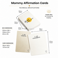 Cartes d'affirmation pour jeunes mamans en gros – 50 citations positives quotidiennes – Coffret cadeau pour la santé mentale post-partum – Carton 350 g/m² – OEM