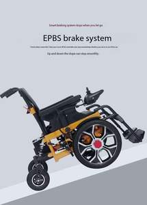 Fauteuil roulant électrique pliable motorisé puissant avec grande capacité de franchissement d'obstacles grand pneu avant pour équipement de rééducation - Product Image 6
