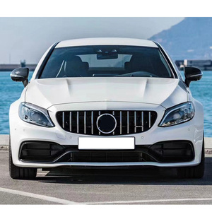 Ventes d'usine W205 C205 Coupé amélioré AMG C63 Style Bodykit Grille de diffuseur arrière Kits de carrosserie de pare-chocs avant pour Benz 2015-2020 - Product Image 2