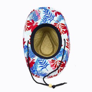 Chapeau de soleil personnalisé pour la pêche, le surf et la plage, style sombrero mexicain à large bord, chapeau de sauveteur en paille personnalisé - Product Image 3