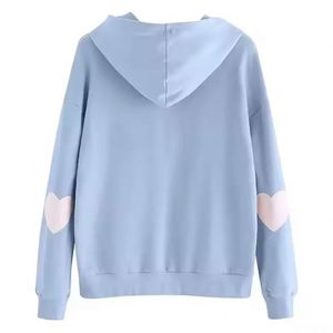 Felpe con Cappuccio da Donna con Stampa <span class=keywords><strong>Farfalla</strong></span>, Cerniera e Coulisse, Maniche Lunghe, Casual, Trendy, Oversize - Product Image 4