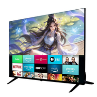 TV Pintar LCD 50" 12V AC/DC Star X/Solar TV dengan Konsumsi Listrik Rendah DVB T2 S2 TV Satelit Digital 24-110 Inch
